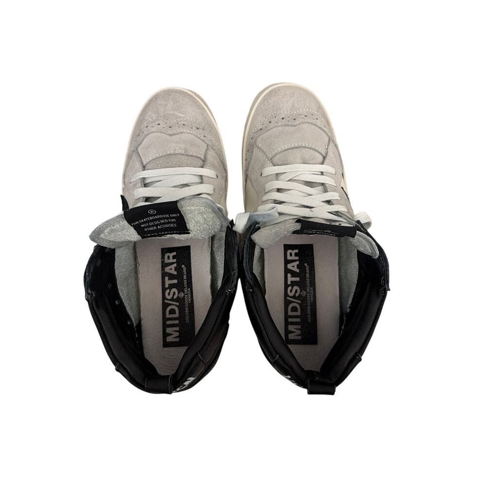 Golden Goose Shoes Mid Star Black White Gray Suede Leather Sneakers Women's 8 - Picture 6 of 6